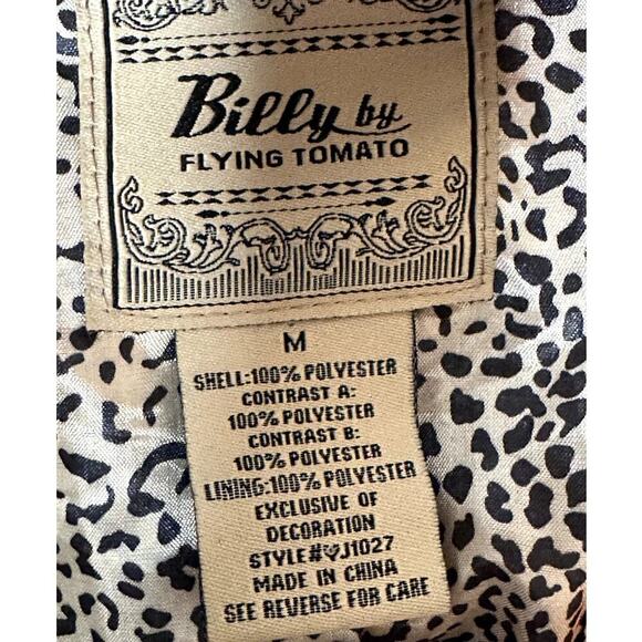 Billy by Flying Tomatoe Orange Tribal Ethnic Embroidery Long Sleeve Jacket Sz M - Picture 6 of 7